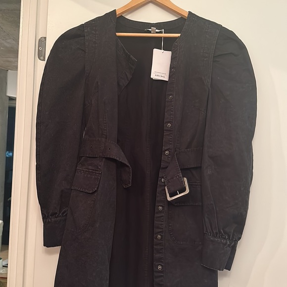 Brand NEW washed denim dress with puffy sleeves. Organic cotton - Picture 4 of 4